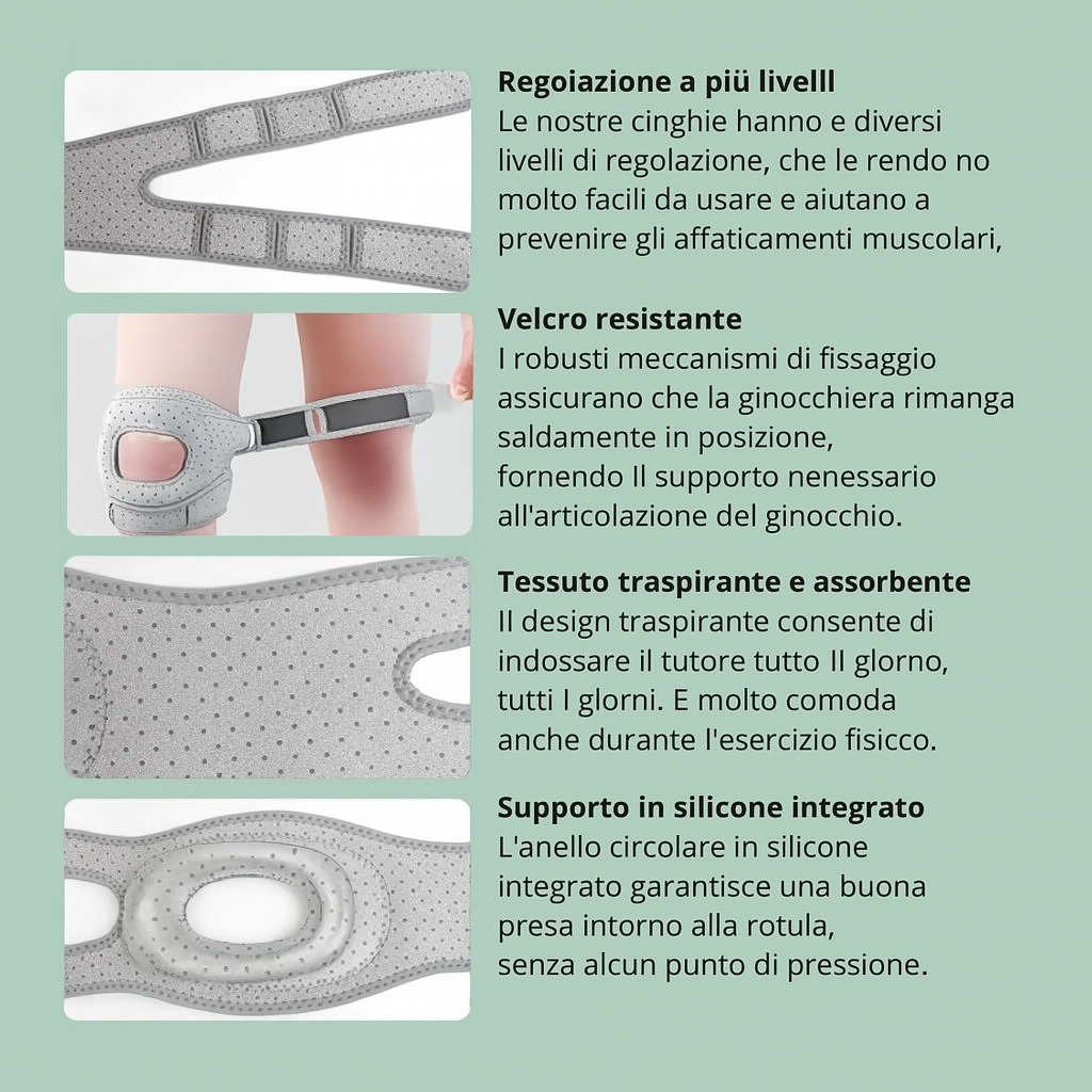 Ginocchiera Rotulea NeuroGinocchia — Riallinea l’Articolazione del Ginocchio Durante i Tuoi Movimenti